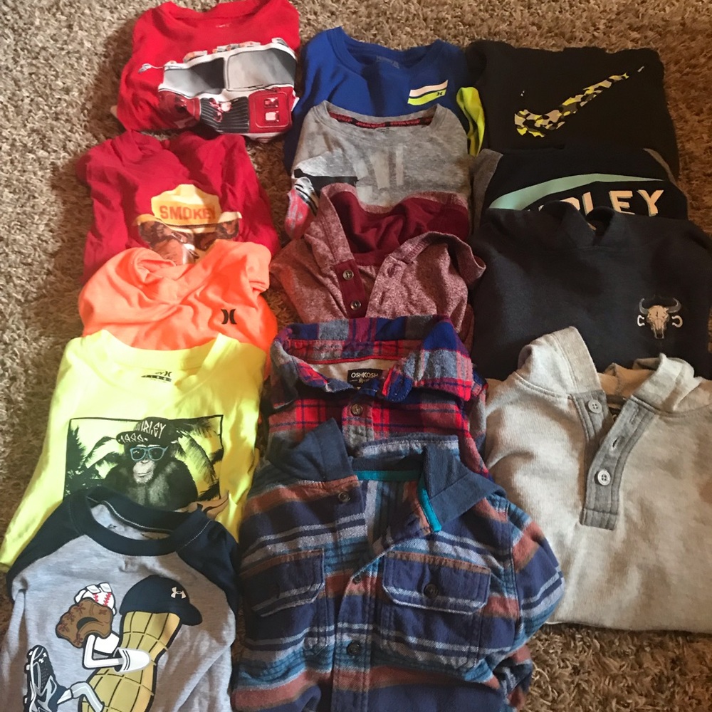 Lot of Boys size 6 tops